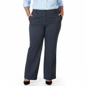 NWT Alfani Curvy Fit Dress Pants Womens 20WP Gray Tummy Control Career Work